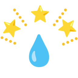 droplet and glowing star