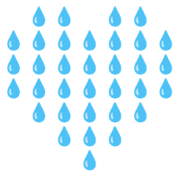 droplet and heart suit