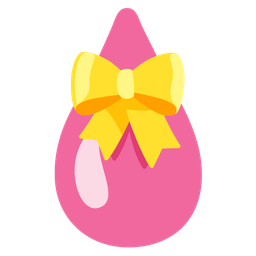 droplet and heart with ribbon