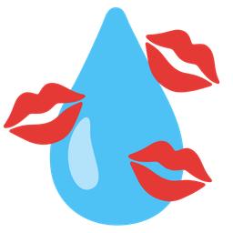 droplet and kiss mark