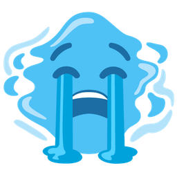 droplet and loudly crying face