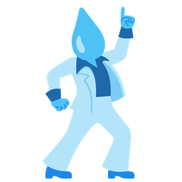 droplet and mirror ball