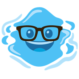 droplet and nerd face