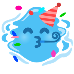 droplet and partying face