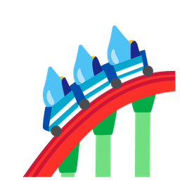 droplet and roller coaster