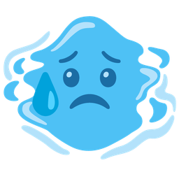 droplet and sad but relieved face