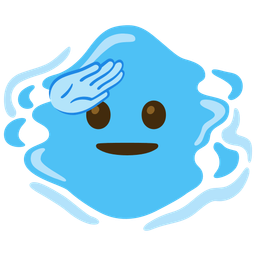 droplet and saluting face