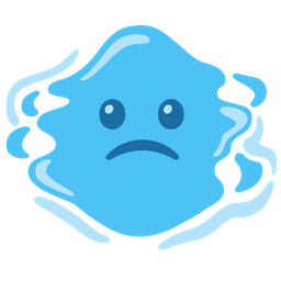 droplet and slightly frowning face