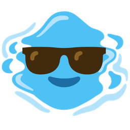droplet and smiling face with sunglasses