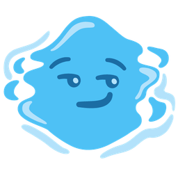 droplet and smirking face