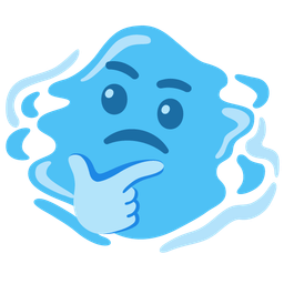 droplet and thinking face