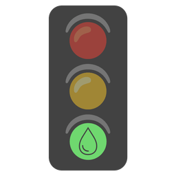 droplet and vertical traffic light