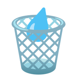 droplet and wastebasket