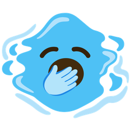 droplet and yawning face