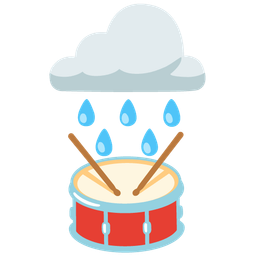 Drum and Cloud with rain