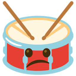 Drum and Confused face