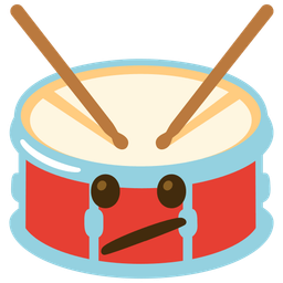 Drum and Face with diagonal mouth