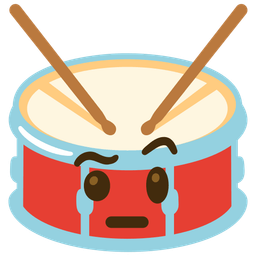 Drum and Face with raised eyebrow