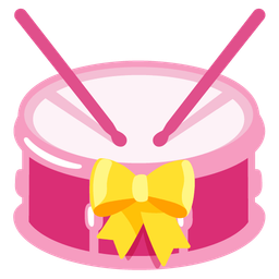 Drum and Heart with ribbon