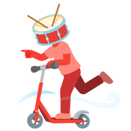 Drum and Kick scooter