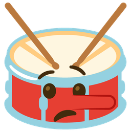 Drum and Lying face