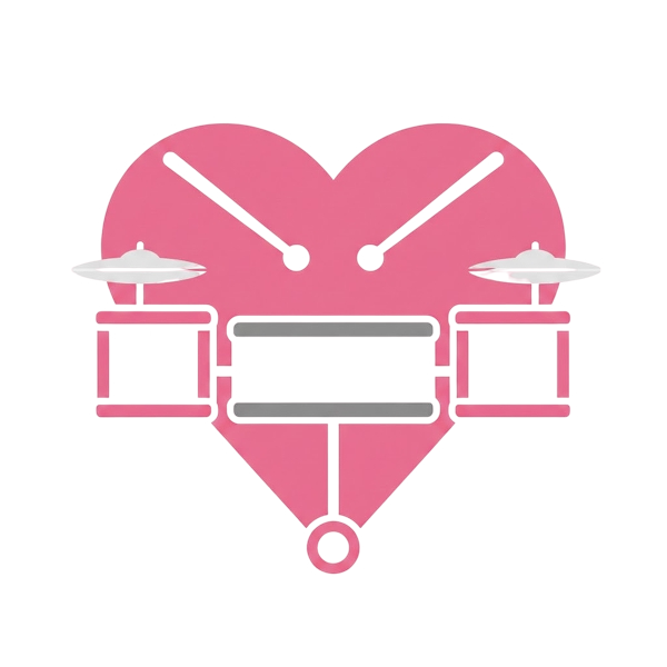 Drum and Pink heart