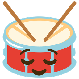Drum and Relieved face