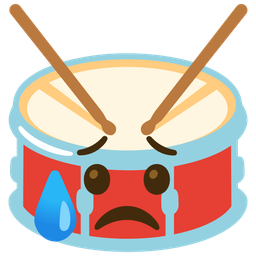 Drum and Sad but relieved face
