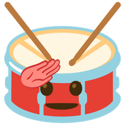 Drum and Saluting face