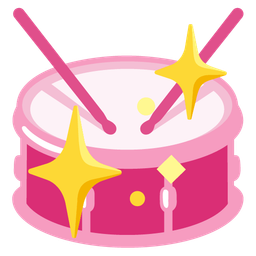 Drum and Sparkling heart