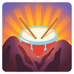 Drum and Sunrise over mountains