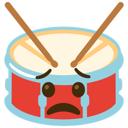 Drum and Worried face
