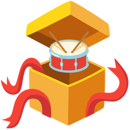 Drum and Wrapped gift