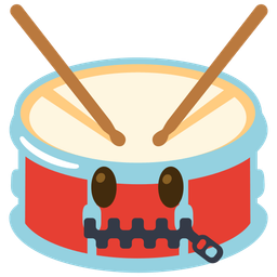 Drum and Zipper-mouth face