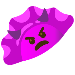 Dumpling and Angry face with horns