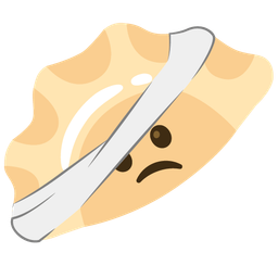 Dumpling and Face with head-bandage