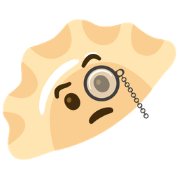 Dumpling and Face with monocle