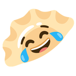 Dumpling and Face with tears of joy