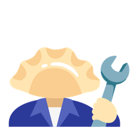 Dumpling and Hammer and wrench