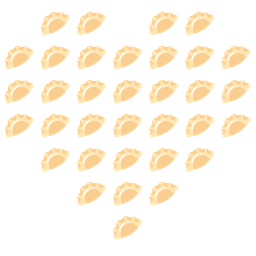 Dumpling and Heart suit