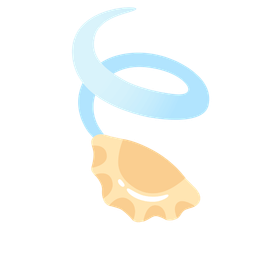 Dumpling and Leaf fluttering in wind