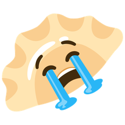 Dumpling and Loudly crying face