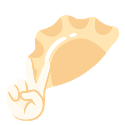 Dumpling and Peace symbol