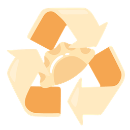 Dumpling and Recycling symbol