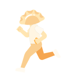 Dumpling and Running shoe