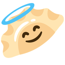 Dumpling and Smiling face with halo