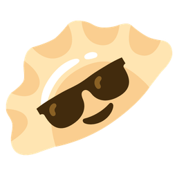 Dumpling and Smiling face with sunglasses