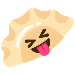 Dumpling and Squinting face with tongue