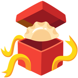 Dumpling and Wrapped gift