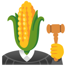 ear of corn and balance scale